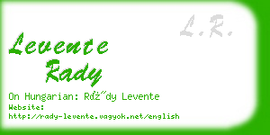 levente rady business card